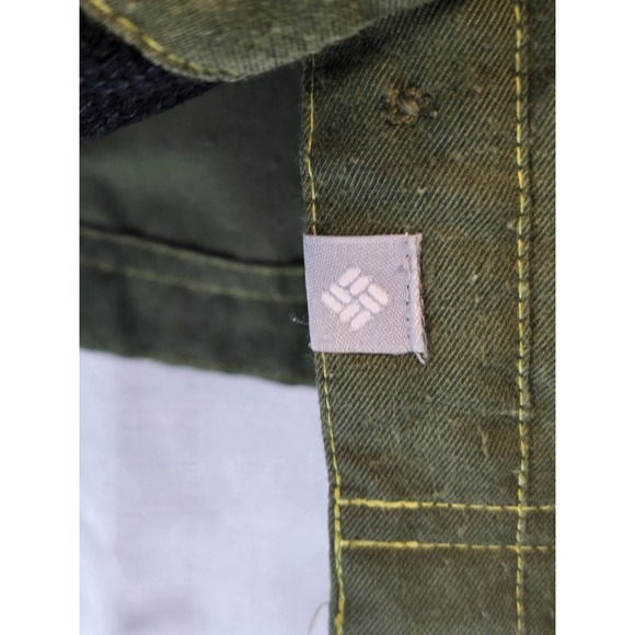 Columbia Womens Olive Green Hooded Utility Jacket Canvas Full Zip Outdoor Small - Picture 6 of 9